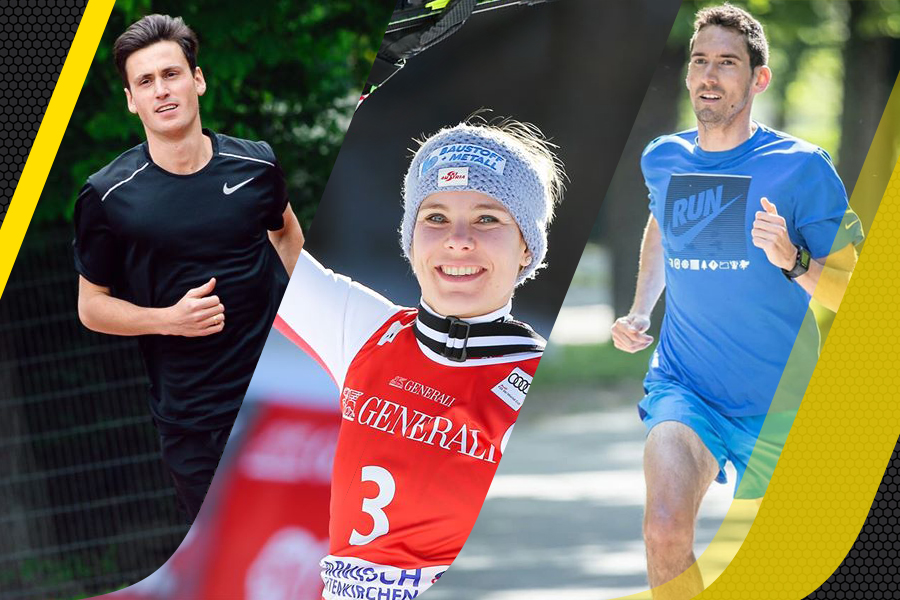 Unsere Botschafter Valentin Pfeil (Marathon), Nici Schmidhofer (Ski alpin Abfahrt und Super G) und Andreas Vojta (Mittelstreckenläufer), als Repräsentanten der Marke ISOSTAR in Österreich.
